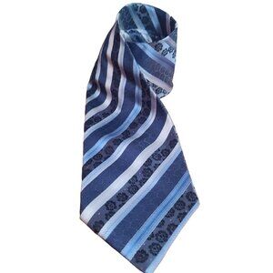 Villini 100% silk blue striped Tie
